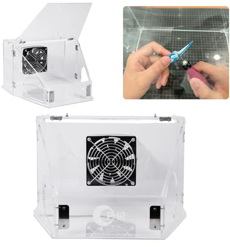 OPHIR Acrylic Polishing Dust Box with LED Light & 20W Fan