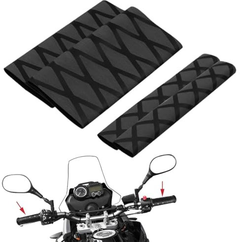 JEYORZY 2 Pares universales Cubre puños de Moto Motocross, Puños Antideslizantes de Moto con Funda de Freno