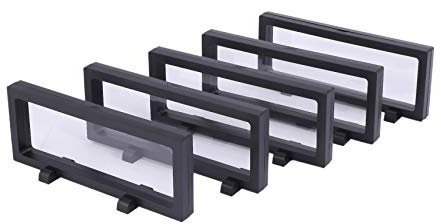 BLASHRD 5 Teiliges Set mit 3D Vitrinen - Transparente Kunststoff Vitrinen Rahmen für Schmuck, Antiquitäten, Münzen, Medaillen und Familien Erbstück Anzeige