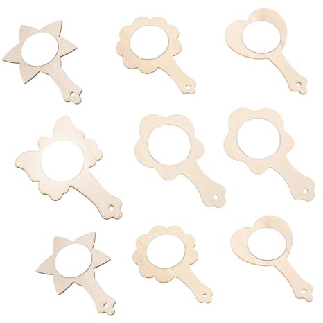 PHENOFICE 30 Stück Malspielzeug Spielzeug Für Kinder Mini Spiegel Spielzeug Kunst Und Handwerk Für Kinder Tragbarer Malspiegel Pädagogisches Malspielzeug Rustikaler DIY Spiegel DIY