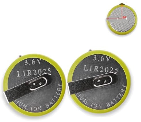 2x LIR2025 Rechargeable Battery For BMW 3 5 7 Series X3 X5 E46 E39 E53 E60 E83 Remote Car Key Fob Rechargeable Battery