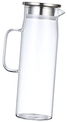 VOSAREA Glass Cold Water Kettle Large Capacity Beverage Pitcher for Lemon Juice Storage for Household Tea Kettle