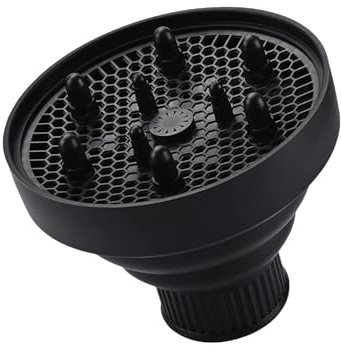 Universal Hair Diffuser,Professional Blow Dryer Diffuser,Professional Hairdryer Diffuser,Hair Dryer Diffuser Attachment for Curly and Natural Wavy Hair,for Travel,Salon,and Home Use (Black)