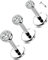 OUFER 18G 3PCS Nasenpiercing Stecker Chirurgenstahl 316L Piercing Nase Threadless Push in Nasenpiercing Schmuck 10 mm Klar CZ Nasenstecker Nasen Piercing Nas
