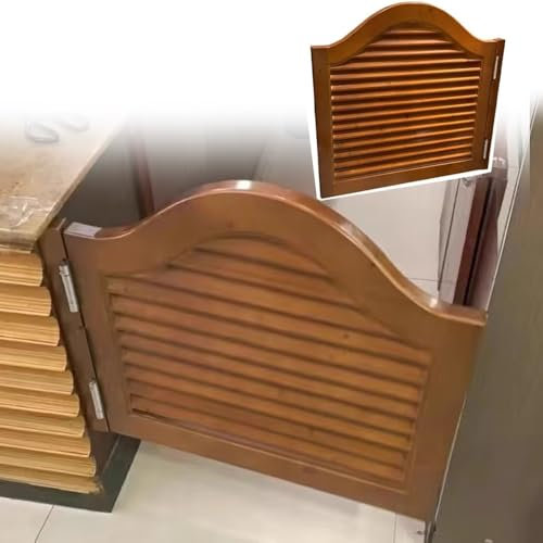 IMUNKT Cafétüren Westerntür Einzeltür Schwingtür 85x90cm Saloontüren Holz Pendeltür, Lamellentür Flurtrennwänden Cowboy-Tür, Für Veranda Terrasse Garten(W90xH90cm/35.4x35.4)
