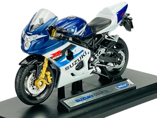 Generisch Welly Modell Motorrad Kompatibel mit 2004 Suzuki GSX-R750 1:18 1/18 Metall Modell Motorrad Die Cast Neu im Kasten
