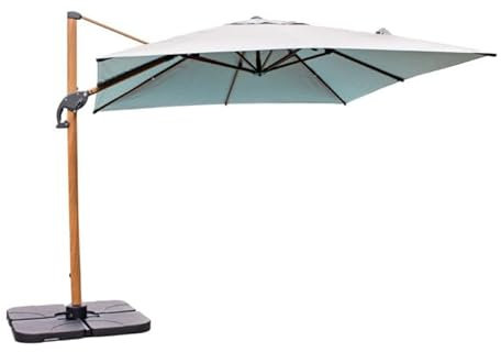 Parasol Déporté Imitation Bois Sevilla 250cm Gris