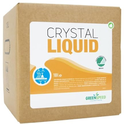 Greenspeed Crystal Liquid Dishwash Detergent Bag-in-Box, 10 Ltr | Cuts through tough grease in commercial automatic dishwashers, offering an eco-friendly bulk system for busy kitchens.