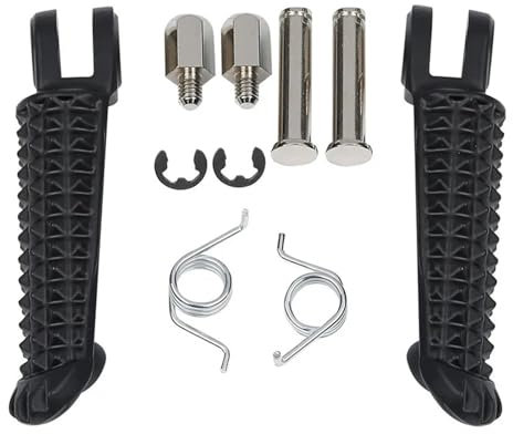 CQJJXKYC Repose-Pieds Avant/arrière pour Yamaha R1 R6 FZ6 XJ6 FZ8 FZ1(Black Front)