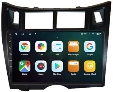 Android 15 Touch screen Radio per Toyota Aygo 2014 9 Pollici Car Stereo Lettore con Bluetooth SWC FM RDS Car Radio AHD WIFI DVR GPS Ventola di raffreddamento(2+32G)