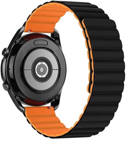 Magnetisches Uhrenarmband, 22 mm, kompatibel mit Samsung Gear S3 Frontier, Samsung Galaxy Watch 46 mm und Watch 3 45 mm. Armband kompatibel mit Amazfit Gtr 47 mm, Pace, Stratos und Garmin Venu 2