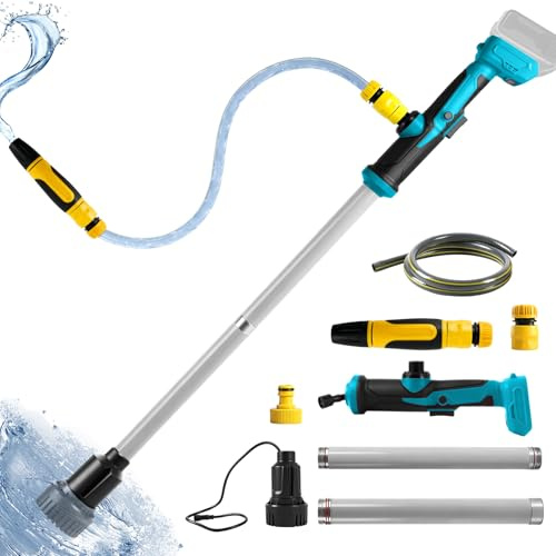 FormiPow Kabellose Stab-Wassertransferpumpe für Makita 18V Akku, 1400 GPH (ca. 5300 L/h), bürstenlos, 3 m Förderhöhe, 100 cm Einsaughöhe, elektrische Wasserpumpe für Pool, Garten, Teich (ohne Akku)
