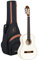 Ortega Guitars 3/4 Konzert Gitarre – Family Series – Inklusive Gig Bag – Fichte, Mahagoni, Weiß (R121-3/4WH)