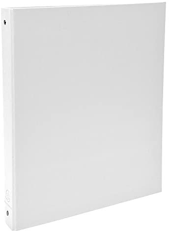 Exacompta 51378E Ringbuch OPAK DIN A4 aus starkem Karton mit Kunststoffbezug außen 4 Ringen 40 mm breit weiß ideal für Schule und Büro Ringhefter Ringordner Ringbuchordner