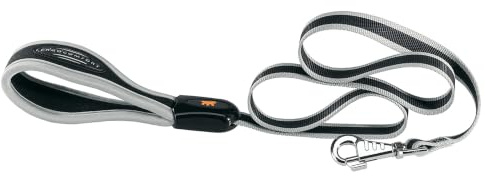 Ferplast ERGOCOMFORT G Ergonomic Dog Lead - Secure Grip with Soft Padding - Anti-Abrasion - Extra-Resistant Finished Seams - Italian Design - 120 x 1.5 cm, Grey