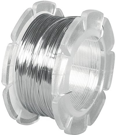 Rayher 2405022 Schmuckdraht, 0,5 mm ø, Rolle 8 m, silber