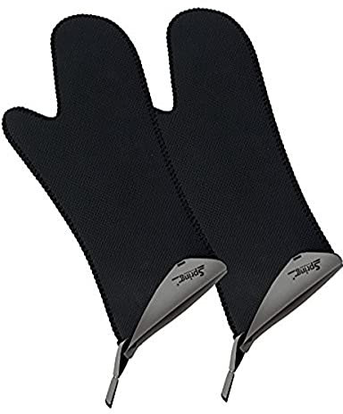 Spring Ofenhandschuhe, Stoff, Schwarz-grau, 24,5 x 16,5 x 2 cm 20 9406 58 02