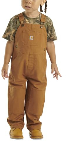 Carhartt Baby-boys Infant Washed Duck Bib Overall, Carhartt Brown, 12 Months