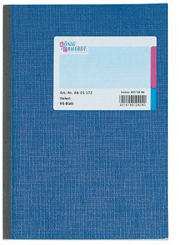 König Ebhardt Kladde 8614172 DIN A4 liniert 96Blatt blau