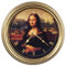 Melody Jane Puppenhaus Mona Lisa Wanduhr Rund Gold Rahmen Miniatur 1:12 Zubehör