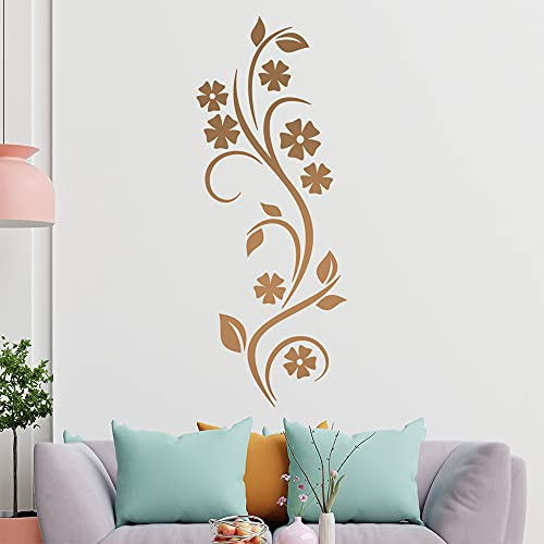 Kleine Blüten - Ranke Wandtattoo in 6 Größen - Wandaufkleber Wall Sticker - Dekoration, Küche, Wohnzimmer, Schlafzimmer, Badezimmer