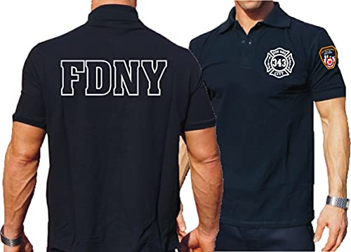 feuer1 Poloshirt Navy, New York Fire Department 343 Work