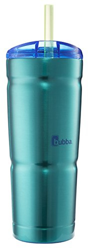 BUBBA Brands Envy S Vacuum-Insulated Stainless Steel Tumbler with Lid and Straw, 24oz Reusable Iced Coffee or Water Cup, BPA-Free Travel Tumbler, Island Teal