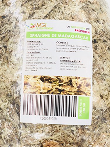 Sphaigne de Madagascar – Sustrato vegetal para cultivos sin suelo – 5 litros
