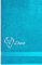 Lashuma Duschtuch Blau - Aquamarin mit Tierzeichen Löwe Stickerei, Badetuch 70x140, Serie: Linz