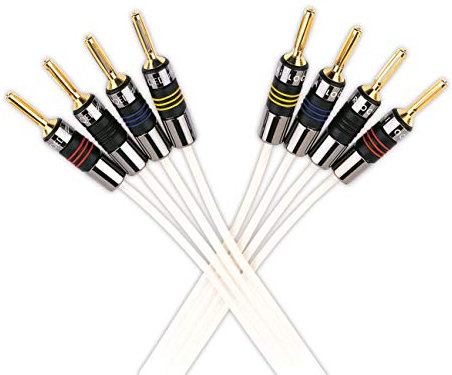 QED Silver Anniversary XT Bi-Wire Cable with X-Tube(TM) technology Professionally Terminated by Digitalis Audio with QED Airloc 4mm Banana Plugs (2 meters, Bi-Wire Airloc Terminated)