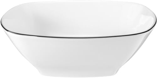 SELTMANN WEIDEN Dessertschale eckig 15 cm - Lido - Form: Quadratisch - 10826 Weiß - Black Line | 6 Weiß - Black Line