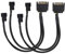 Cables SATA de 2 Piezas - Cable Adaptador de Ventilador de 15 Pines a 4 Pines Convertidor de Conector de Ventilador Divisor en Y de 2 vías, Negro