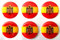 Durabol Pegatina de Resina Bandera España Redonda con Escudo Aguila España 22mm 6 Uds