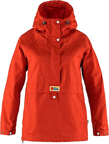 FJALLRAVEN Women's Vardag Anorak Sweatshirt, Red, XXS UK