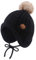 XIAOHAWANG Baby Wintermütze Mädchen Jungen Warm Strickmütze mit Pompom Niedliche BabymüTZE Herbst,Winter (Schwarz, 18-36 Monate)