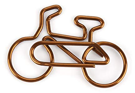 Oumefar Lesezeichen Clip Büroklammer 20 Stück Metall Fahrrad Form Büroklammern Lesezeichen Briefpapier Clip