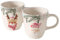 2 STK Kaffeebecher JUMBO 500ml Weiss rot nr849 Tassen Glühweintassen Kaffeebecher Teetassen Steingut Weihnachten Wichteltassen