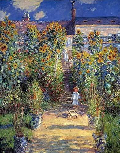 GWYDYB Claude Monets berühmte Gemälde - Wet Immonet Gardens - DIY 5D Diamond Art Painting Kits Kreuzstich Stickerei Dekoration Geschenke 30×40cm