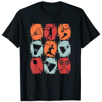 Badminton Badminton-Liebhaber im Retro-Design, Badminton T-Shirt