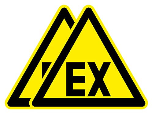 2 Autocollants de 15 CM Panneau Danger EX ZONE ATEX