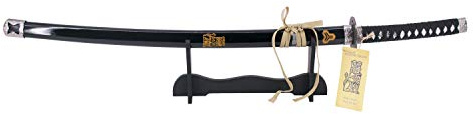 Katana S5014 Hattori Hanzo Kill Bill Die Braut inoffizielle Replik, 103 cm Stahlklinge, Griff mit schwarzer Wicklung, Löwendetail auf der Scheide und Klinge. Ref. S5014
