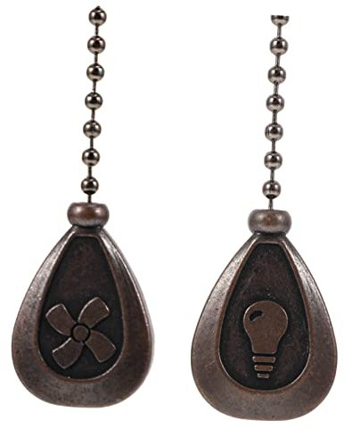 HONMEET 2stücke Retro Deckenventilator Zugkette Dekorative Verlängerungskette Für Lampen Boho Charm Vielseitig Einsetzbar Für Zuhause Büro Garten Und Cafés