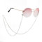 Dreamtimes Figaro Brillenkette Edelstahl-Lanyard Edelstahl-Perlenkette für Herrenbrillen vergoldet Damen-Hänge-Sonnenbrille Kettenbänder (Silber-2)
