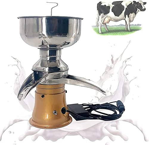 GBHJJ Centrifuga da Cucina con separatore di Panna, centrifuga da Cucina per Crema, separatore per frappè al Burro, 50 l/h per trasformare Il Latte Crudo o Intero in Panna e Latte scremato,Brown