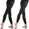 DANCEYOU 2 Paires Collants de Danse Ballet Opaque pour Fille Femme Noir Sans Pieds XXL