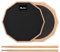 Deekec Drum Practice Pad 8 Zoll für Drumming Silent Practice Drum Pad 2-seitig mit 5A Drumsticks (Schwarz)