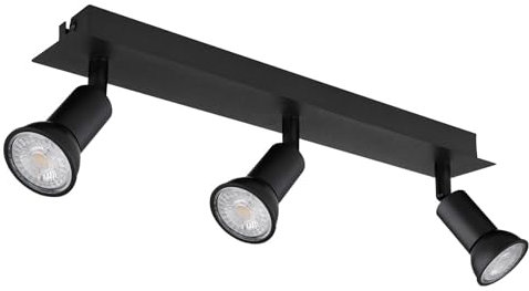 Globo Strahler - Schwarz - Metall - 3-flammig - B 40 cm