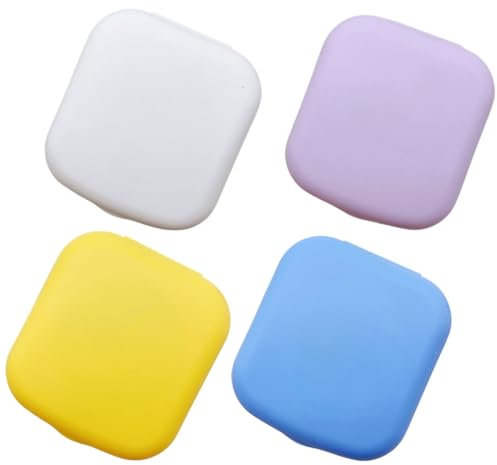 BZKSER 4 Stück kontaktlinsen behältnis - Kontaktlinsen Aufbewahrung,Kontaktlinse Kasten Reise Kontaktlinsen Zubehör Etui Enthalten Pinzette Extrusionsflasche Saugnäpfen und Spiegel,für Zuhause Reisen