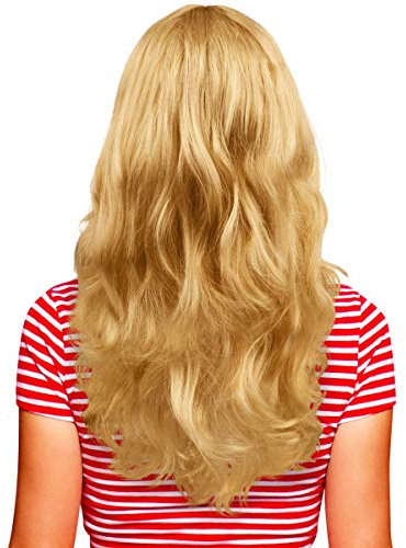 Hatstar Sexy Damen Langhaar Perücke | Frauen Wig lockig - gewellt | Accessoire für Fasching, Karneval und Motto Party (blond)