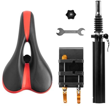 ziyany Teile für Elektroroller E-Scooter-Sattel, faltbar, höhenverstellbar, stoßdämpfender Stuhl, kompatibel mit Xiaomi M365 Pro 1S Elektroroller-Klappsitzsattel